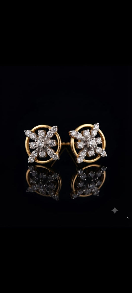 Crystal Snowflake Stud Earrings